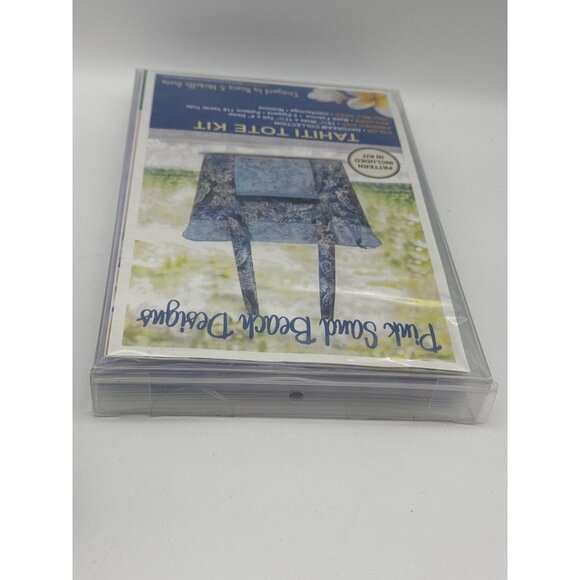 Tahiti Tote kit with Batik Blue Sand Beach Designs Pattern, Fabric and more KIT - Picture 4 of 4